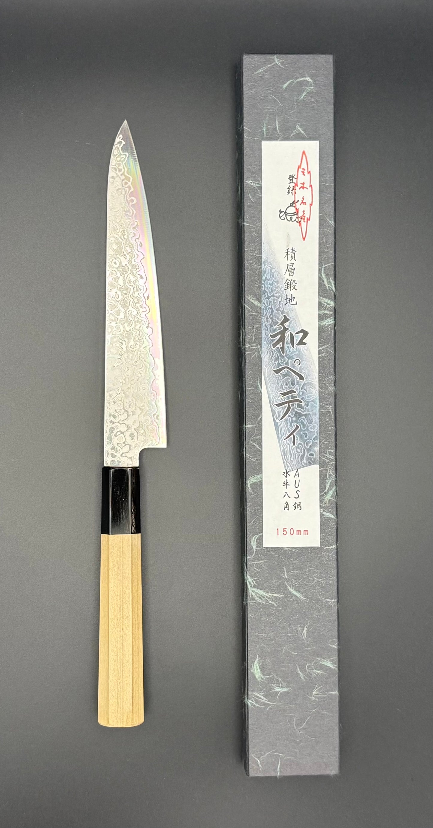 Coltellino (petty knife) da cucina professionale di Misuzu con il manico ottagonale